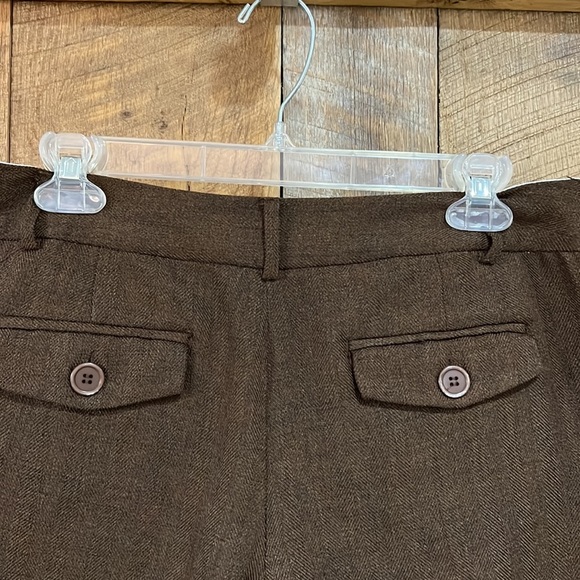 Rue21 brown herringbone tweed cropped pants size 7/8. -A11 - Picture 6 of 9